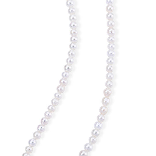 Weiße Süßwasser Perle (4-6 mm) Halskette ca. 45 cm Nickelfreies Messing 72.50 ct