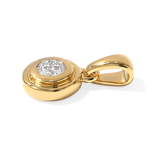 D'Joy Moissanit Anhänger 925 Silber 750 Vergoldet ca. 0.32 ct