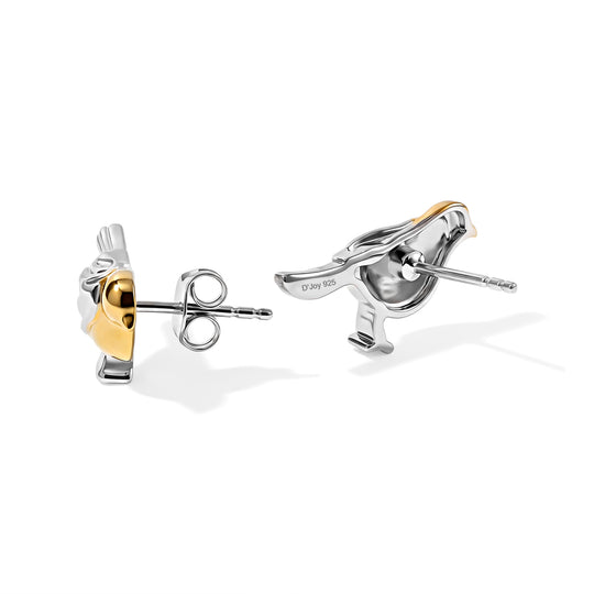 D'Joy 925 Silber Platiniert und vergoldet Ohrringe 3,73g