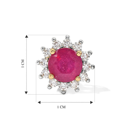 D'Joy Aquamarin, Weißer Zirkon Ohrringe 925 Silber Platiniert ca. 1,32 ct.