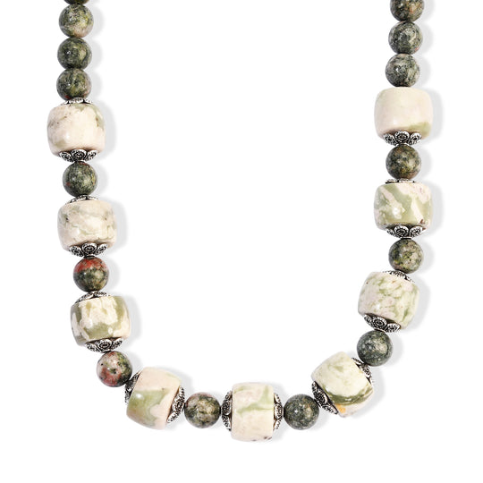 EVER TRUE Grüner Aventurin Halskette ca. 50 cm Nickelfreies Messing Gold ca. 440.00 ct
