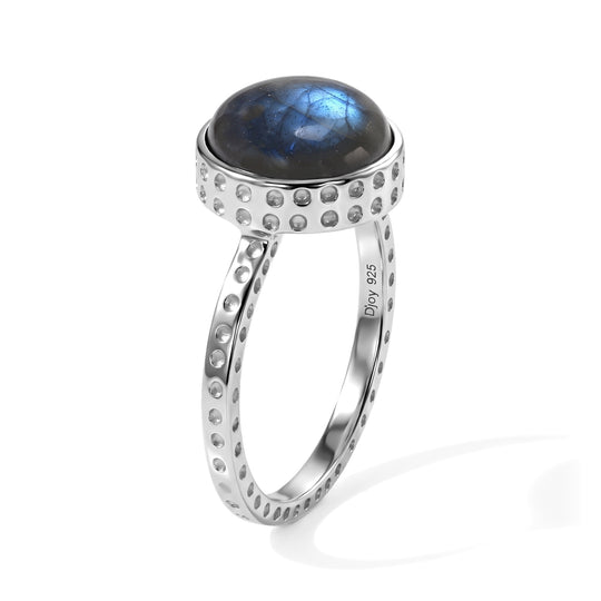 D'Joy AAA Labradorit Ring 925 Silber (Größe 20.00) ca. 5,00 ct