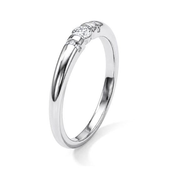 LUXURIANT DIAMOND - Lab Grown Diamant SI-GH Ring 925 Silber Rhodiniert (Größe 18.00) ca. 0,27 ct