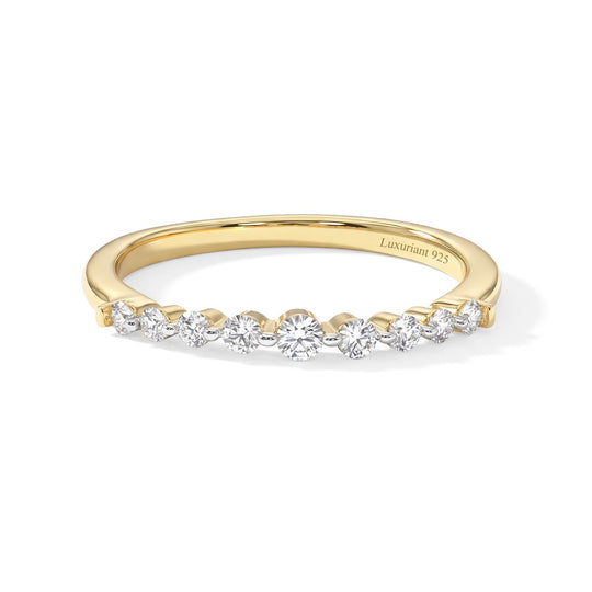 LUXURIANT DIAMOND - Lab Grown Diamant SI-GH Ring 925 Silber 750 Roségold vermeil (Größe 17.00) ca. 0,26 ct