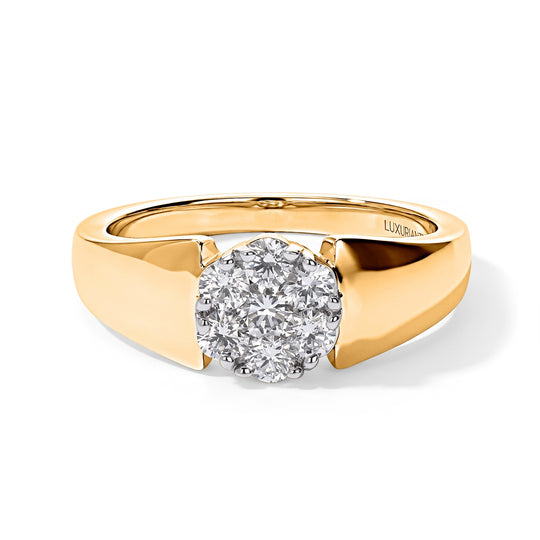 LUXURIANT DIAMOND - Lab Grown Diamant SI-GH Ring 925 Silber Rhodiniert (Größe 21.00) ca. 0,53 ct