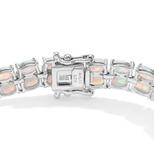 D'Joy AA Natürlicher, äthiopischer Welo Opal Armband ca. 20 cm 925 Silber 750 Gelbgold vermeil ca. 10,88 ct.