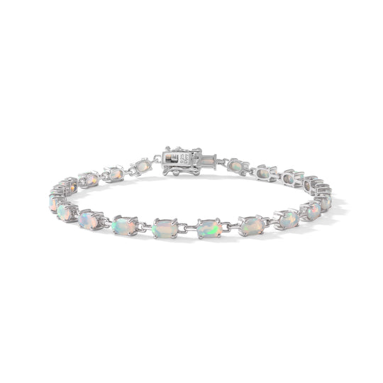 D' Joy Mehrfarbiges-Turmalin Armband ca. 20 cm 925 Silber Rhodiniert ca. 5.75 ct