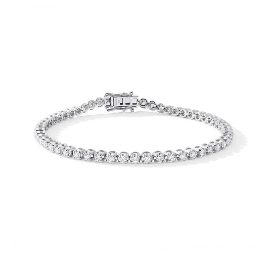 Lab Grown Diamant SI-GH Armband ca. 19 cm 925 Silber 750 Gelbgold vermeil ca. 2,16 ct.
