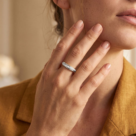 LUXURIANT DIAMOND - Lab Grown Diamant SI-GH Ring 925 Silber 750 Gelbgold vermeil (Größe 17.00) ca. 0,30 ct