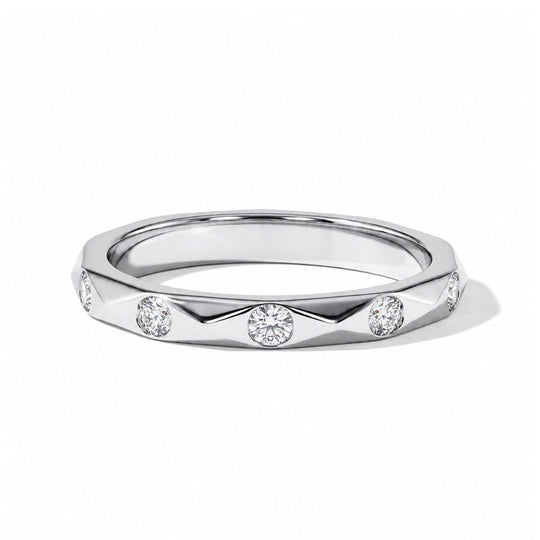 LUXURIANT DIAMOND - Lab Grown Diamant SGL zertifiziert SI-GH Ring 925 SGL zertifiziert SIlber Rhodiniert (Größe 21.00) ca. 0,30 ct