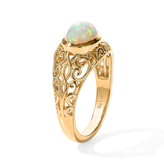 EVER TRUE AAA Natürlicher, äthiopischer Welo Opal Ring Reine Bronze (Größe 17.00) (10-15 Werktage Lieferzeit) ca. 0,91 ct