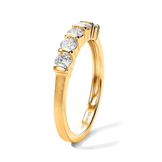 LUXURIANT DIAMOND - Lab Grown Diamant SI-GH SGL Zertifiziert Ring 925 Silber Rhodiniert (Größe 21.00) ca. 0,55 ct