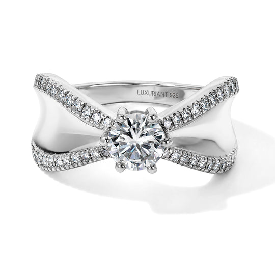 LUXURIANT DIAMOND - Lab Grown Diamant SI-GH Ring 925 Silber 750 Gelbgold vermeil (Größe 19.00) ca. 1,02 ct