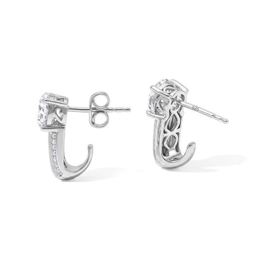 D'Joy Moissanit Ohrringe 925 Silber Rhodiniert ca. 2,78 ct.