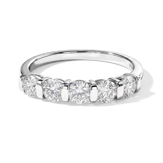 D'Joy Moissanit Ring 925 Silber Platiniert (Größe 21.00) ca. 1,17 ct