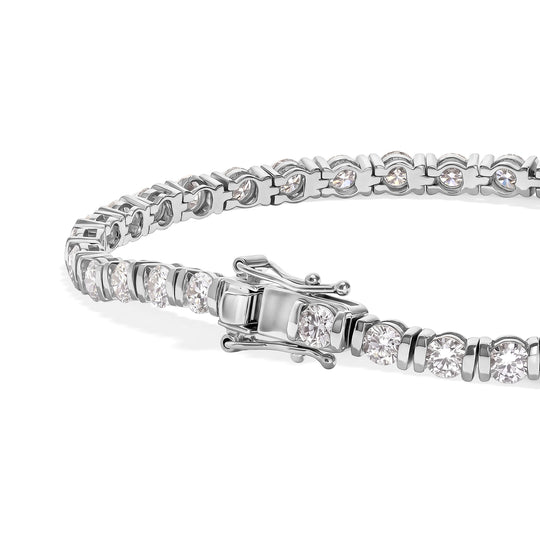 D'Joy Moissanit Armband ca. 20 cm 925 Silber Rhodiniert ca. 8,02 ct.