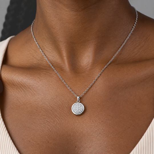 D'Joy Moissanit Anhänger 925 Silber Rhodiniert ca. 0,51 ct.