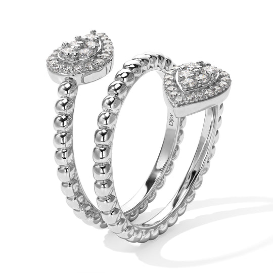 D'Joy Moissanit Ring 925 Silber Rhodiniert (Größe 21.00) ca. 0,55 ct