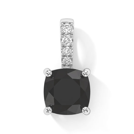 D'Joy Schwarzer Moissanit, Moissanit Anhänger 925 Silber Rhodiniert ca. 2,31 ct.