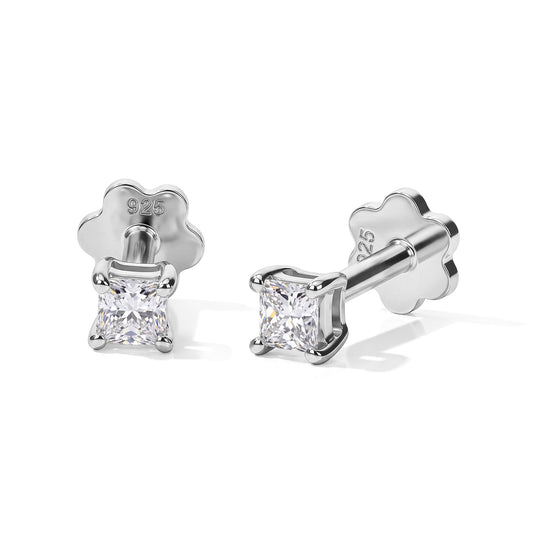 LUXURIANT DIAMOND - Lab Grown Diamant SI-GH Ohrringe 925 Silber 750 Gelbgold vermeil ca. 0,20 ct.