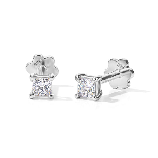 LUXURIANT DIAMOND - Lab Grown Diamant SI-GH Ohrringe 925 Silber 750 Gelbgold vermeil ca. 0,18 ct.