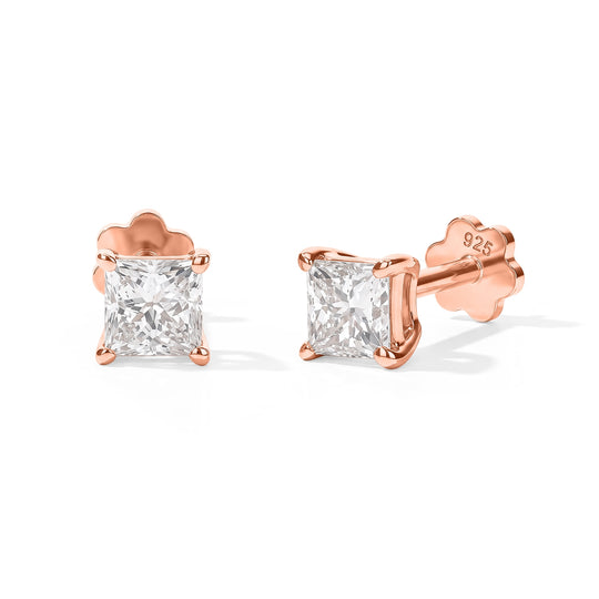 LUXURIANT DIAMOND - Lab Grown Diamant SI-GH Ohrringe 925 Silber 750 Gelbgold vermeil ca. 0,18 ct.