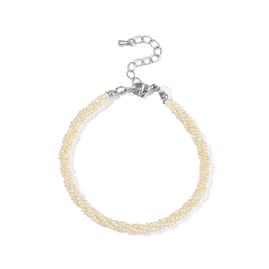 EVER TRUE Süßwasser Perle Armband ca. 19 cm+5 cm Extender 316L Edelstahl 24.00 ct