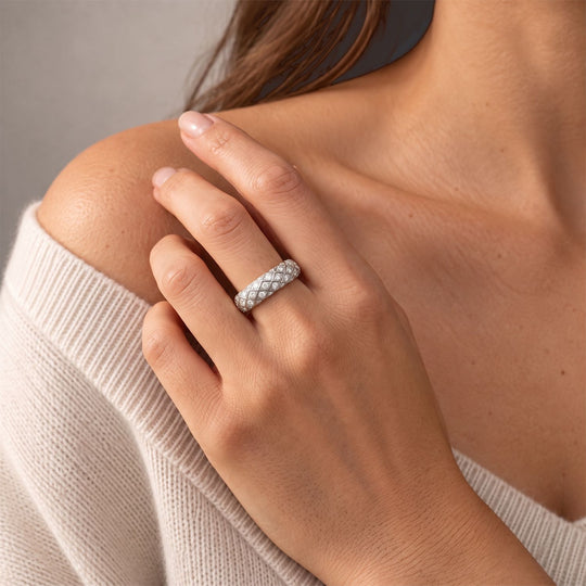 LUXURIANT DIAMOND - Lab Grown Diamant SI-GH Ring 925 Silber Rhodiniert (Größe 18.00) ca. 0,51 ct