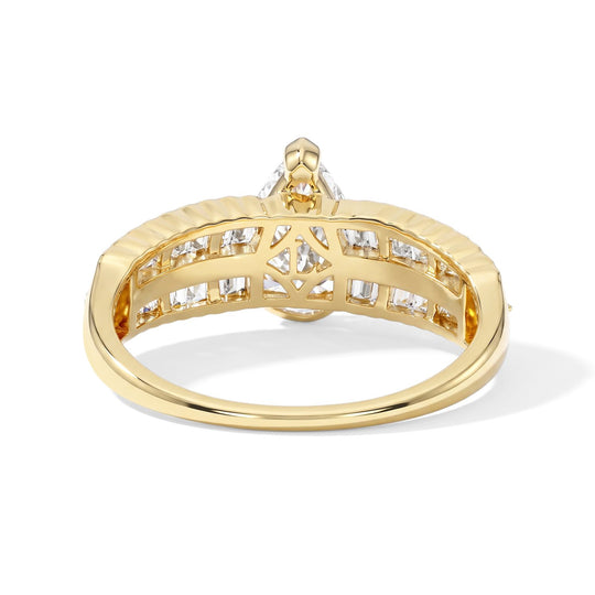 LUXURIANT DIAMOND - Lab Grown Diamant SI-GH Ring 925 Silber 750 Gelbgold vermeil (Größe 21.00) ca. 2,48 ct
