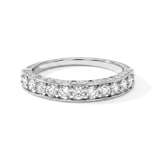 LUXURIANT DIAMOND - Lab Grown Diamant SGL zertifiziert SI-GH Ring 925 SGL zertifiziert SIlber Rhodiniert (Größe 19.00) ca. 1,30 ct