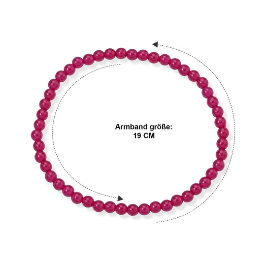 Lab Grown Rubin Armband 18 cm ca. 25.00 ct