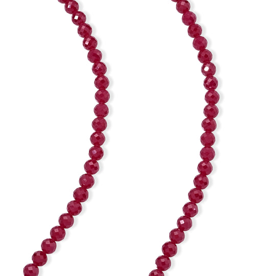 D'Joy Lab Grown Rubin Halskette (7-12 Werktage Lieferzeit) ca. 50 cm 925 Silber Rhodiniert ca. 170.00 ct