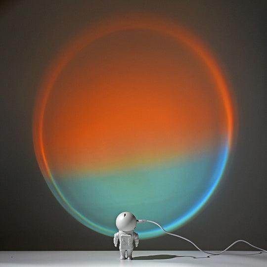Astronaut Projektions- und Atmosphärenlampe, Blau-Orange