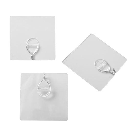 12er-Set abnehmbare, transparente und abwaschbare Haken, 3-8kg
