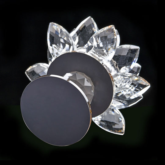 The 5th Season - Lotus-Design-Kristall-Kerzenhalter, Champagner, 7.5x13cm