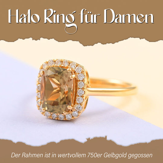 ILIANA AAA Turkizit (Diaspore) und Diamant-Ring, SI G-H, 750 Gelbgold (Größe 17.00) ca. 2.65 ct