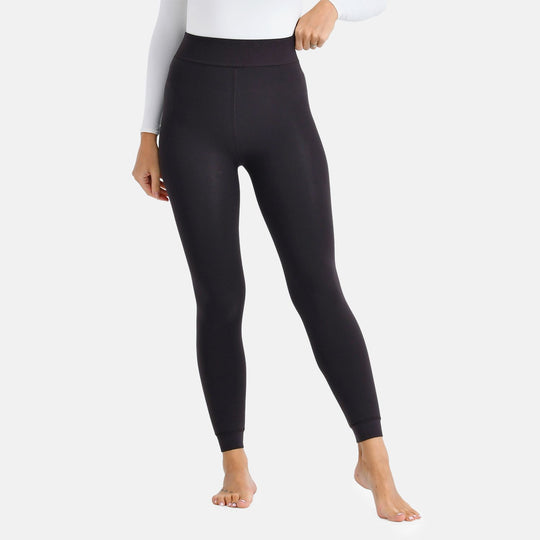 Thermo-Leggings mit Fleecefutter, Braun, Größe L/XL