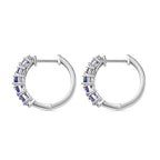 Tansanit und Zikron Armband und Ohrringe