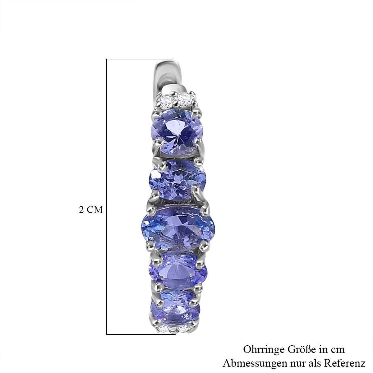 Tansanit und Zikron Armband und Ohrringe