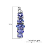 Tansanit und Zikron Armband und Ohrringe