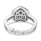 GP Amore Kollektion - Multi Diamant und Kanchanaburi blauer Saphir Ring und Anhänger mit 45cm Kette