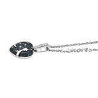 GP Amore Kollektion - Multi Diamant und Kanchanaburi blauer Saphir Ring und Anhänger mit 45cm Kette