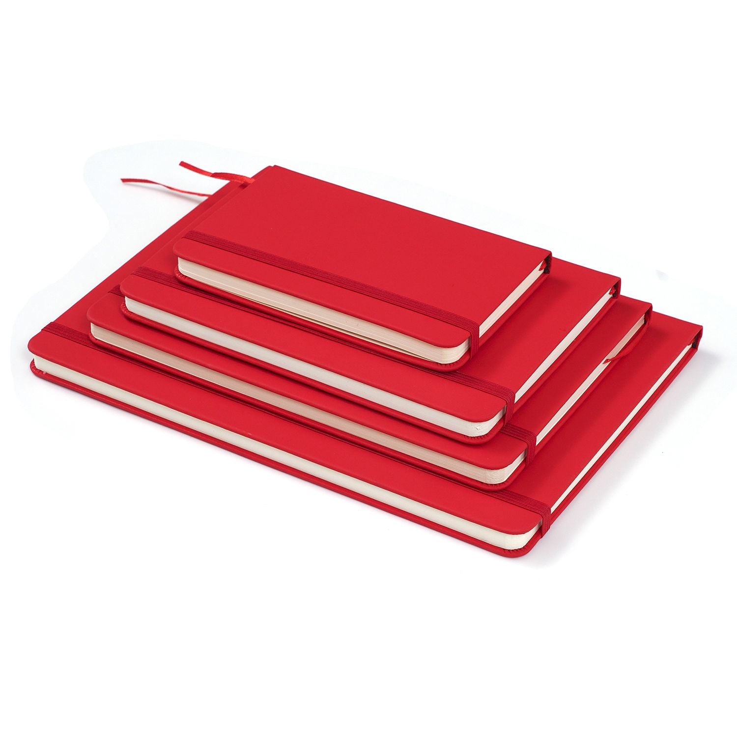 Notizbuch-Set mit Gummibandverschluss Kunstleder und Papier verschiedene Größen