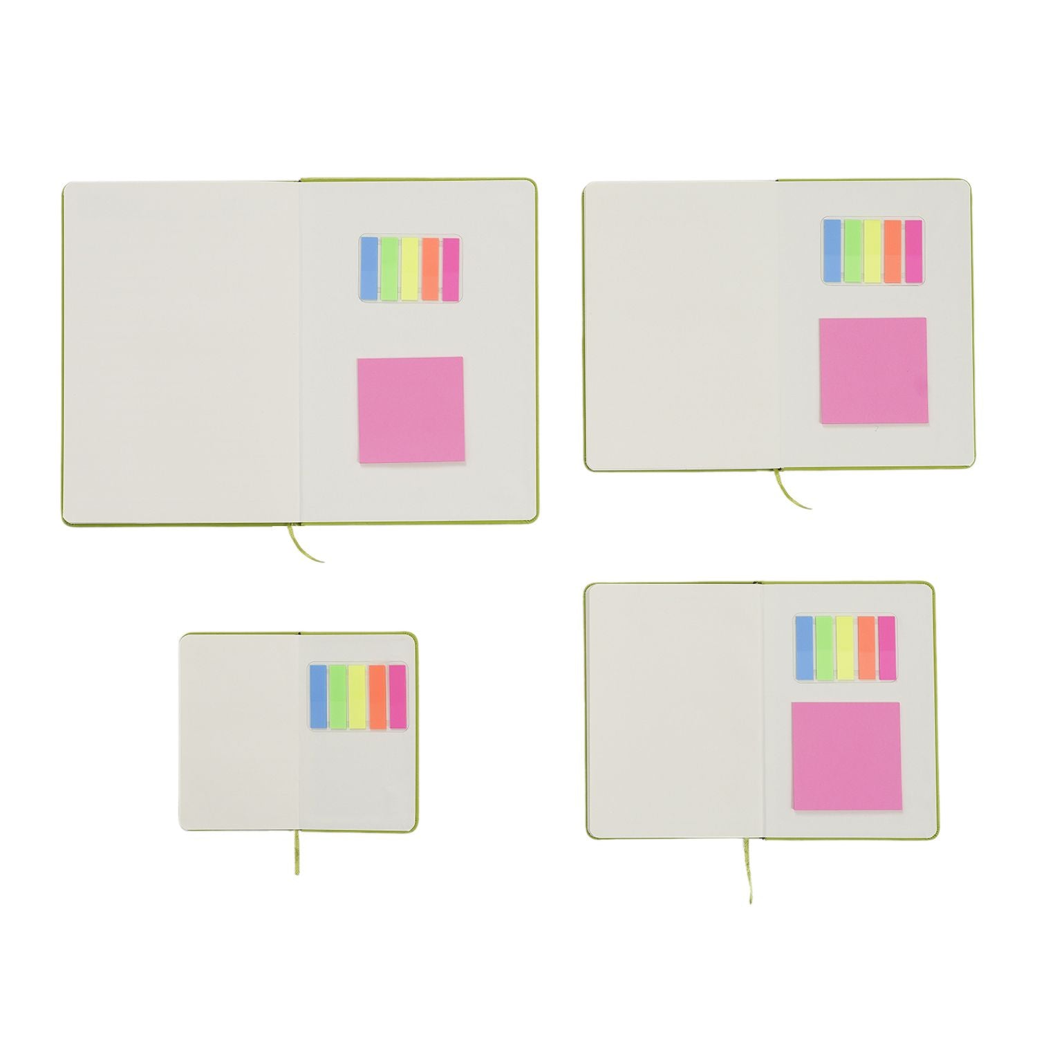 Notizbuch-Set mit Gummibandverschluss Kunstleder und Papier verschiedene Größen