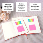 Notizbuch-Set mit Gummibandverschluss Kunstleder und Papier verschiedene Größen
