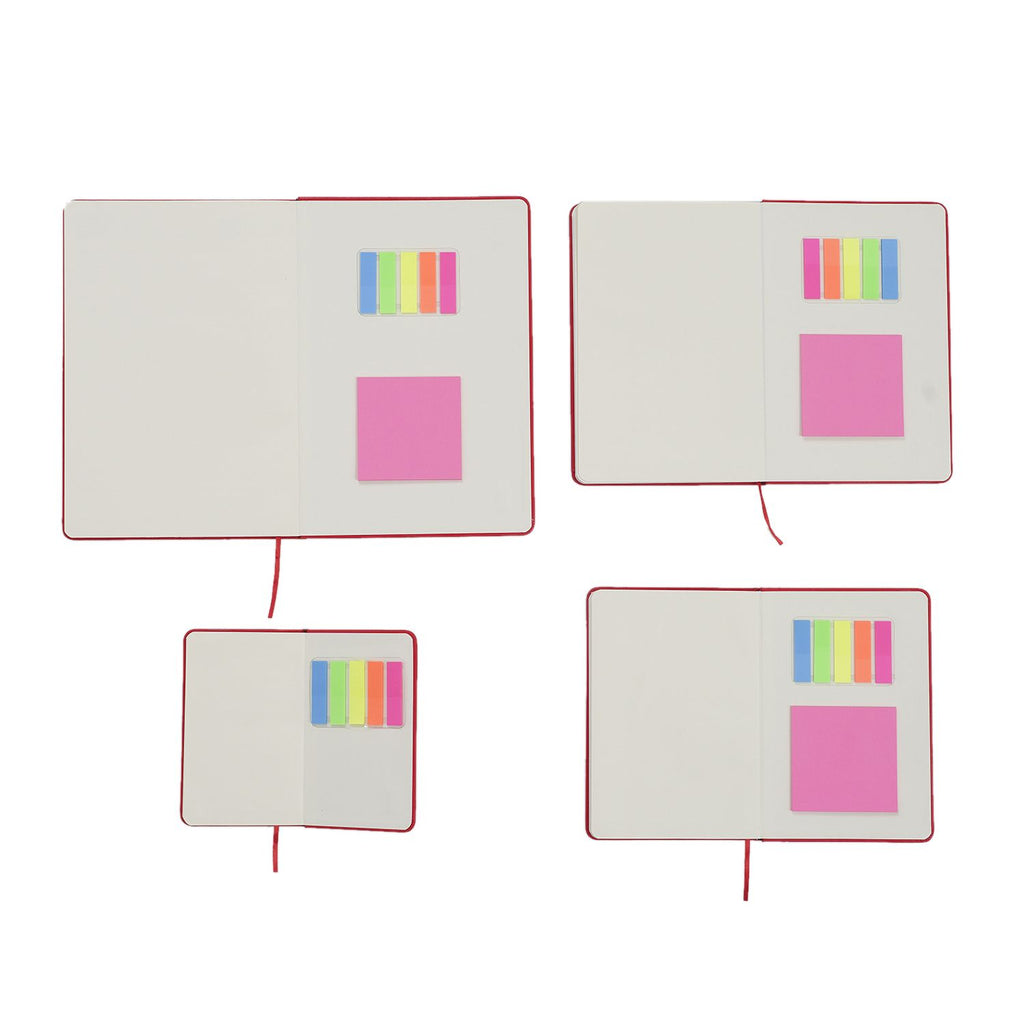 Notizbuch-Set mit Gummibandverschluss Kunstleder und Papier verschiedene Größen