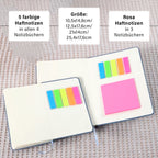 Notizbuch-Set mit Gummibandverschluss Kunstleder und Papier verschiedene Größen