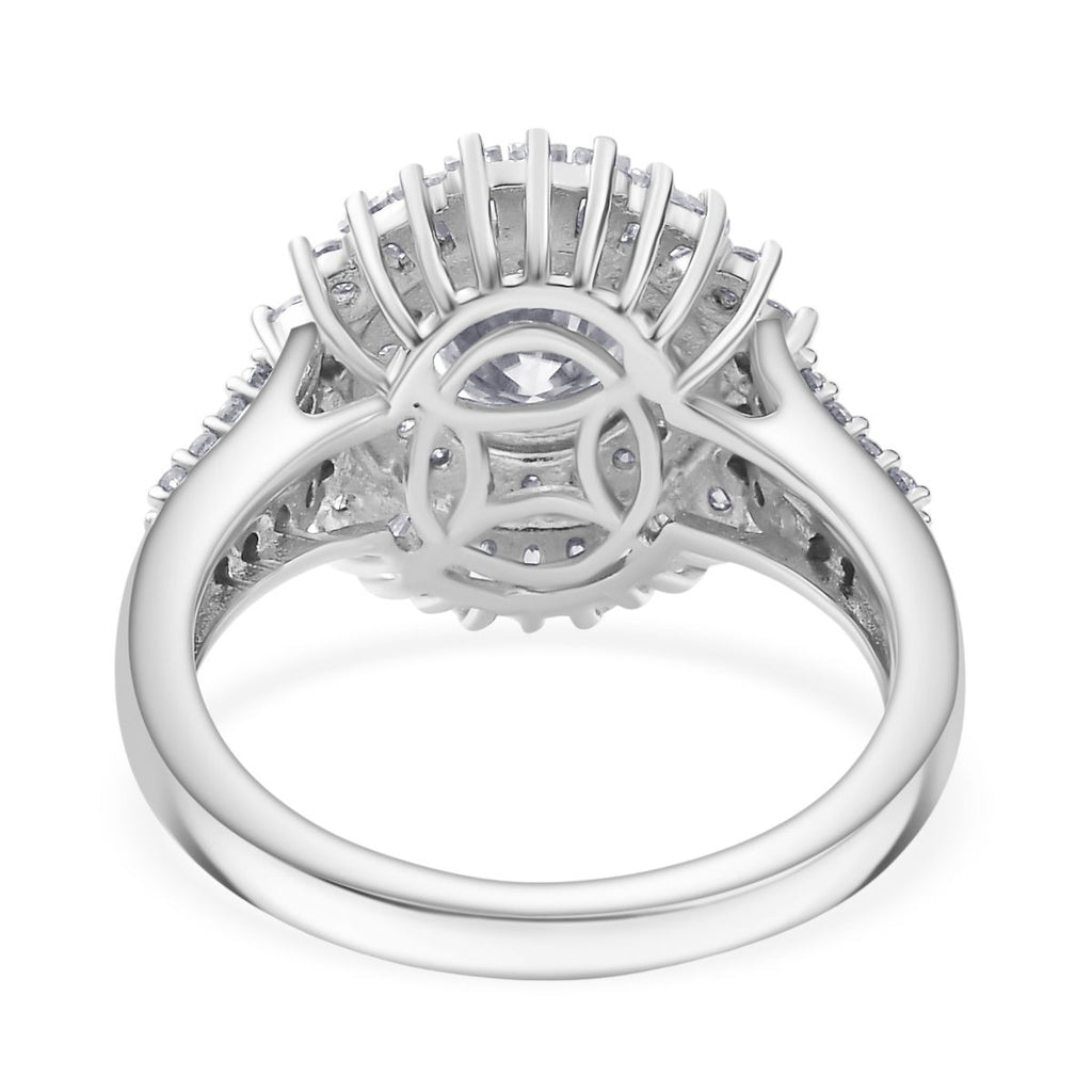 Moissanit Anhänger mit 50cm Kette und Ring
