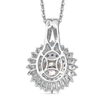 Moissanit Anhänger mit 50cm Kette und Ring