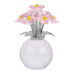 Kristallglas-Blume mit silberfarbenem Metallstiel